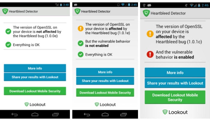 Android Heartbleed detector