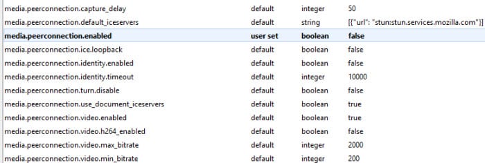 WebRTC Firefox fix