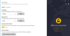 CyberGhost automatic kill switch