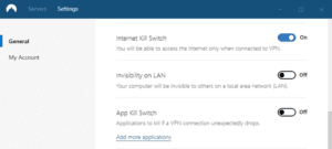 NordVPN Internet kill switch