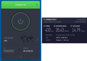 PIA Iran speed test