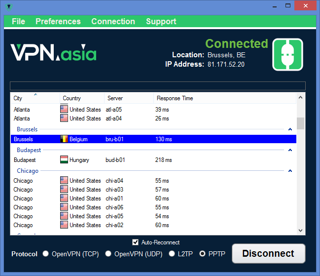 VPN.asia Server List