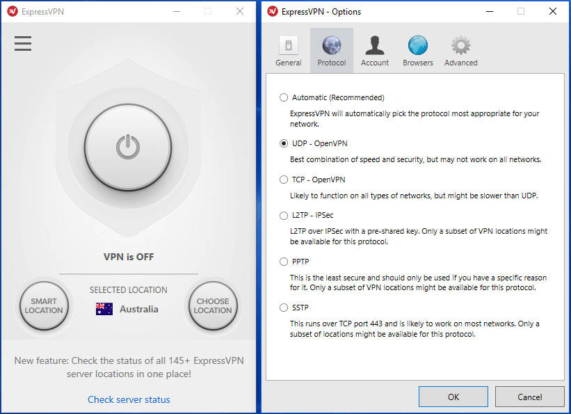 ExpressVPN protocols
