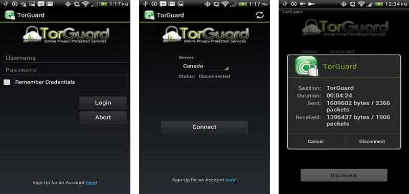 TorGuard VPN for Android
