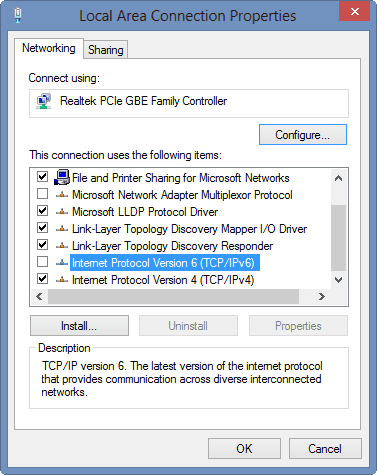 Windows Network Connection