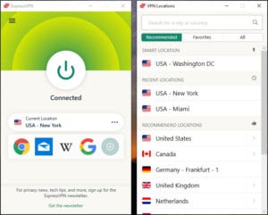 ExpressVPN US servers