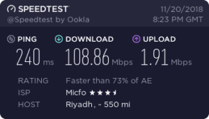 PIA Saudi Arabia speed test