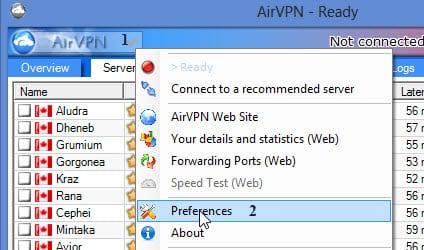 AirVPN Preferences