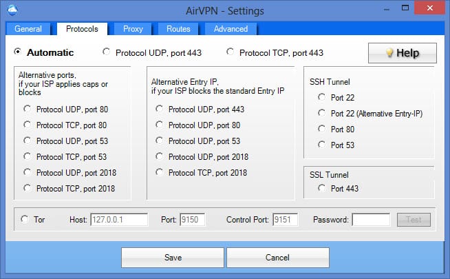 AirVPN Protocols and Ports