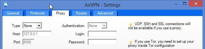AirVPN Proxy Setup