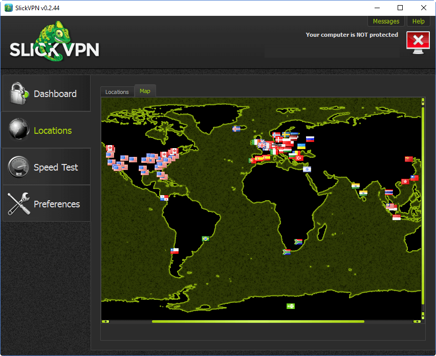 SlickVPN map