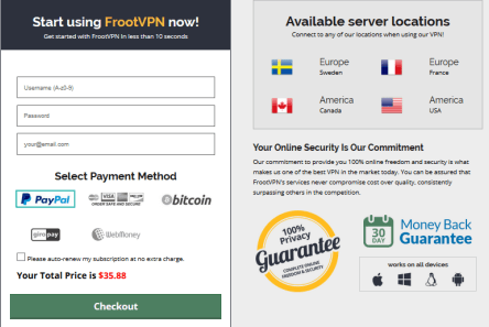 FrootVPN Subscription