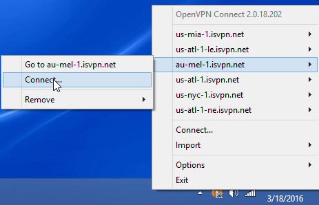 Connect to IronSocket VPN