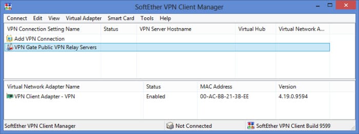 SoftEther Client Manager