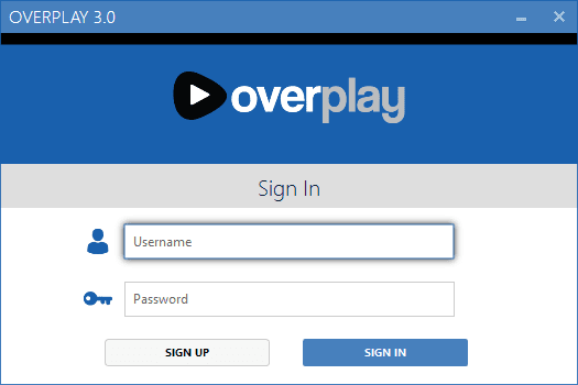 OverPlay - Windows Sign In
