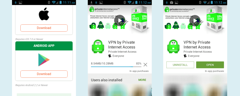 Private Internet Access Android App Installation