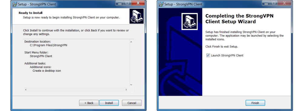 StrongVPN Windows Client Install