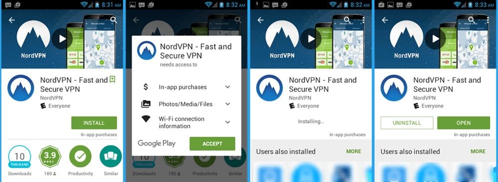 NordVPN Android Installation