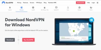 NordVPN Windows app