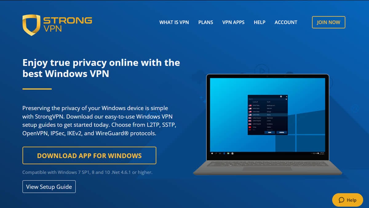 strongvpn set up pc anywhere