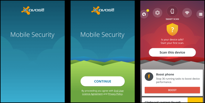 Avast mobile install