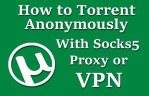 Torrent Anonymously - Socks 5 Proxy Image