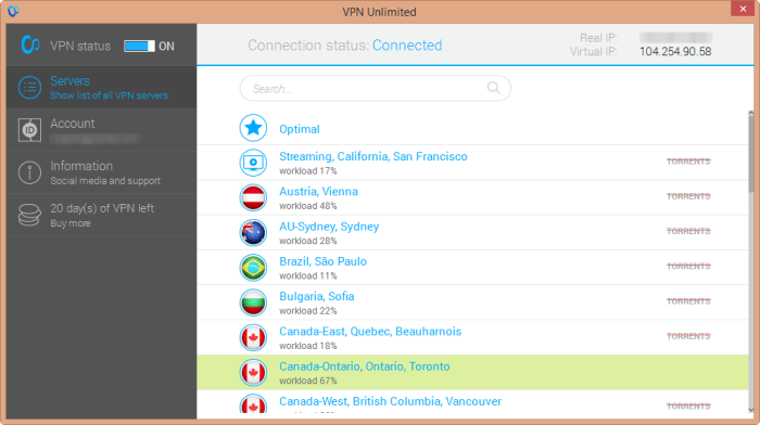 VPN Unlimited Servers