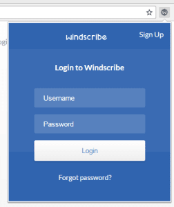 Windscribe Chrome Login