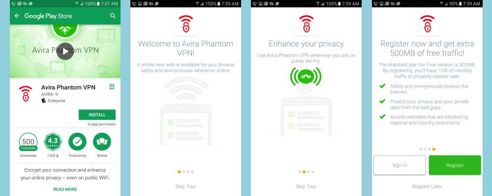 Phanton VPN Android Startup