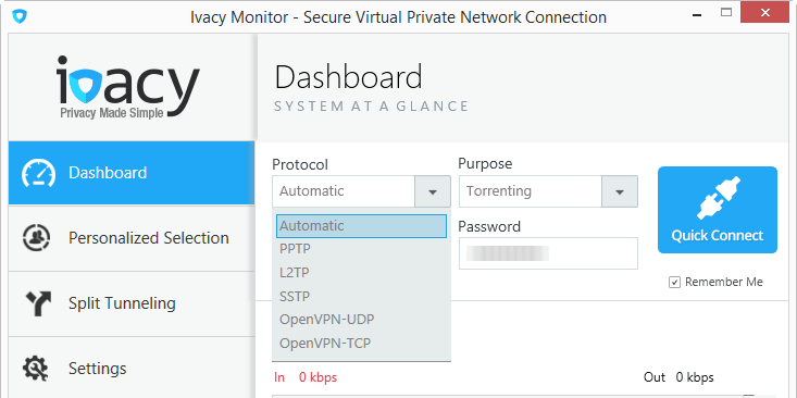 Ivacy VPN Windows Clent Protocols