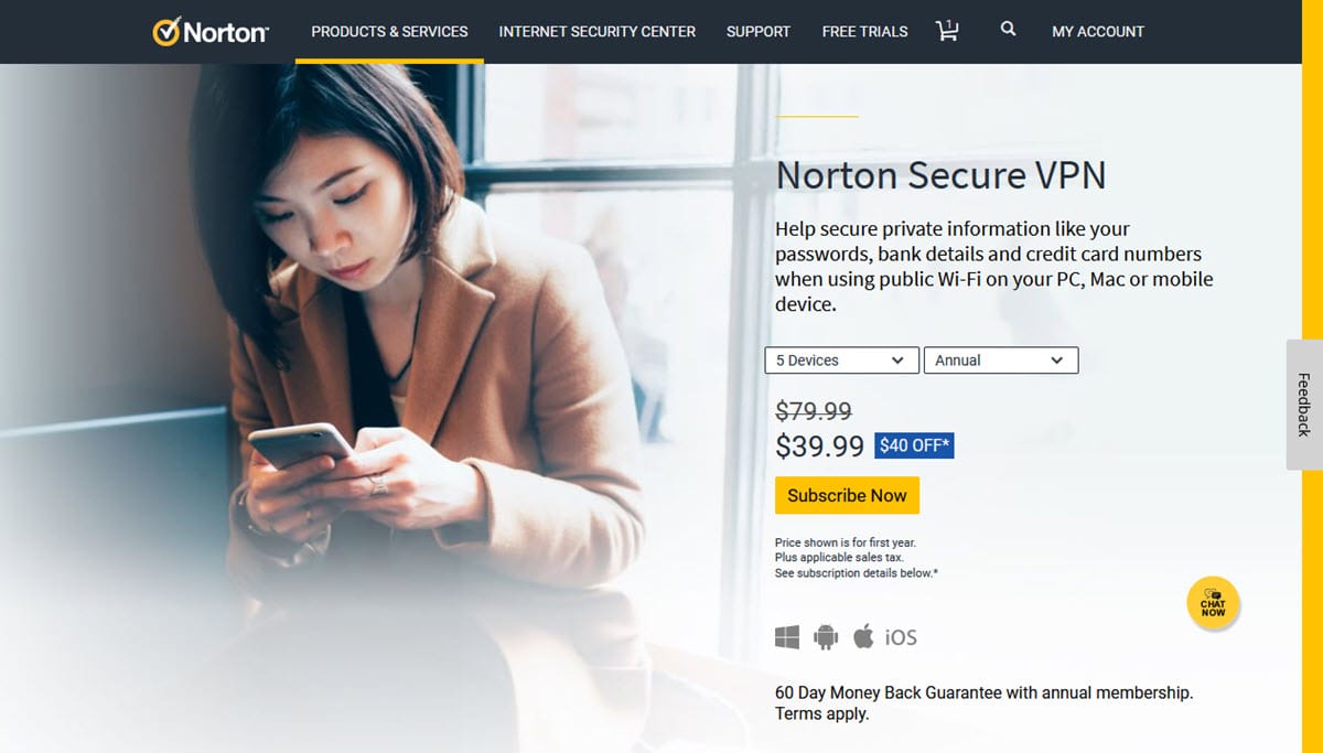 norton vpn cost
