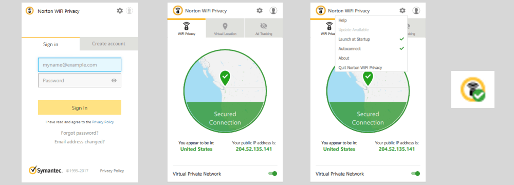 Norton WiFi Privacy Client First Launch