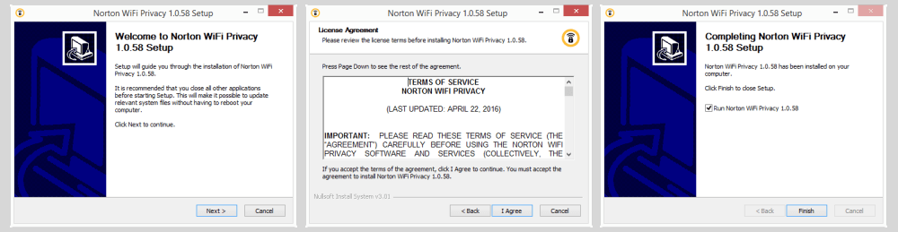 Norton WiFI Privacy Installation