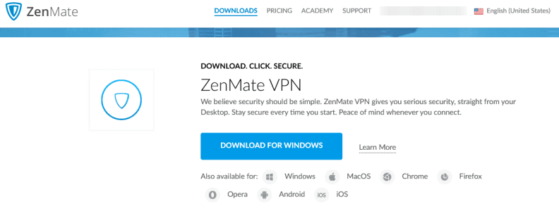 Downloading the ZenMate VPN Software