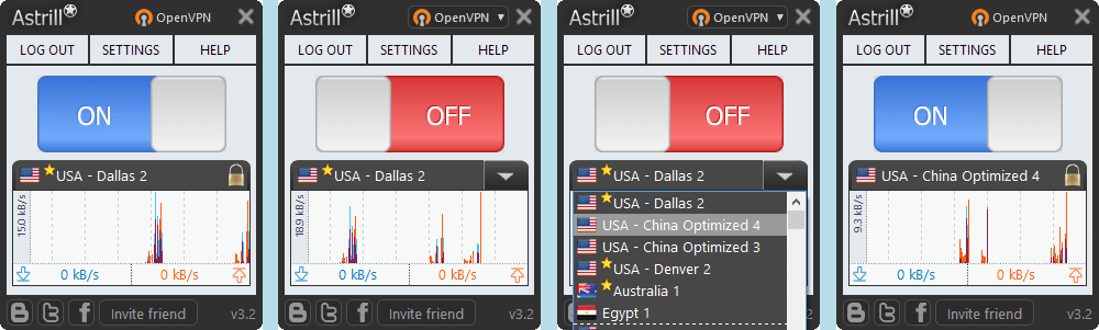 Connecting to the Astrill VPN Network with the OpenVPN Protocol