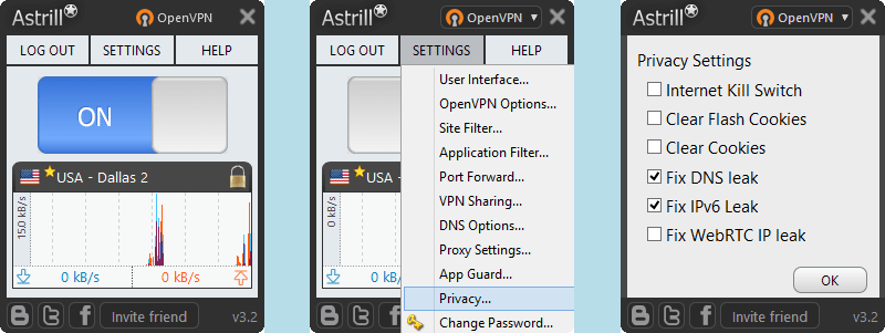 Astrill VPN: OpenVPN - Privacy