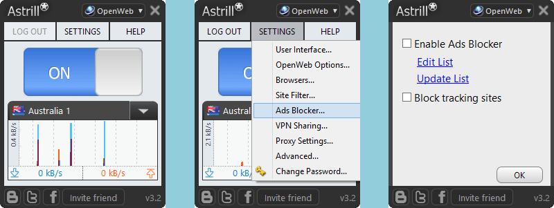 Astrill VPN: OpenWeb - Ad Blocker