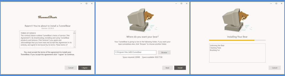 TunnelBear VPN Windows Client Install
