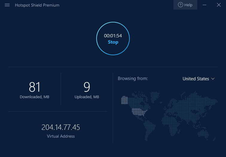 Hotspot Shield Windows app