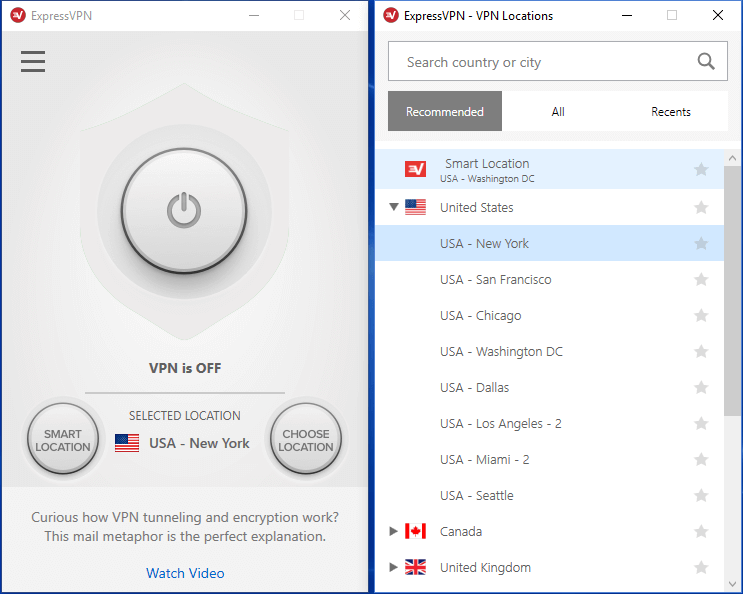 ExpressVPN server locations