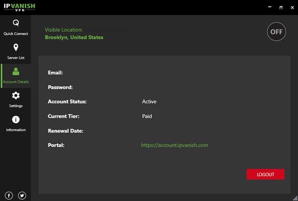 IPVanish Account Details