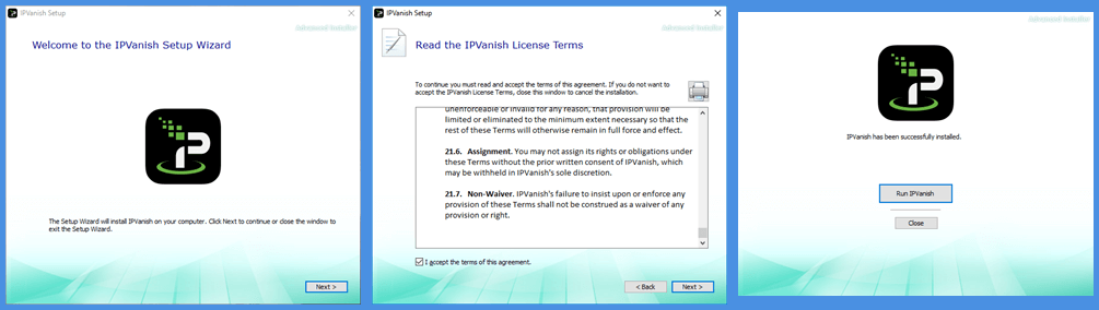 IPVanish Windows Installation Process