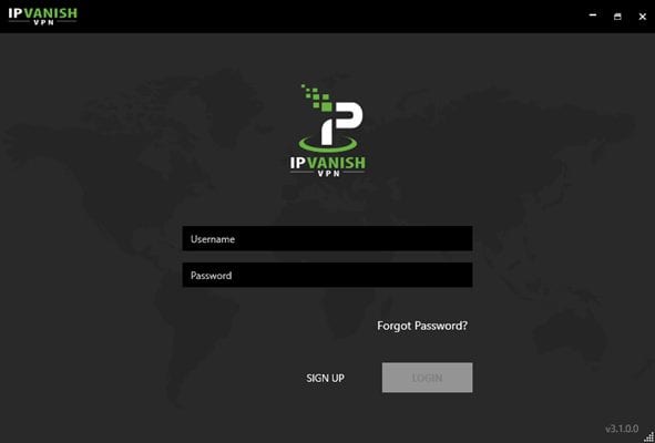 IPVanish Windows Client Login