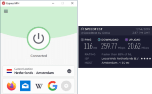 ExpressVPN Amsterdam speed test