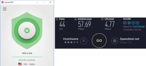 ExpressVPN Dallas speed test