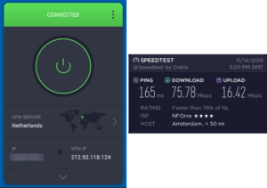 PIA Amsterdam speed test