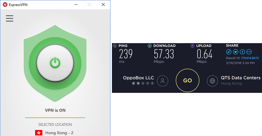 ExpressVPN Beijing speed test