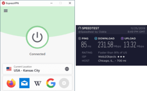 ExpressVPN Chicago speed test