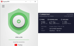 ExpressVPN Istanbul speed test