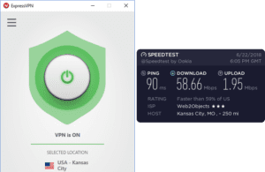 ExpressVPN Kansas City speed test